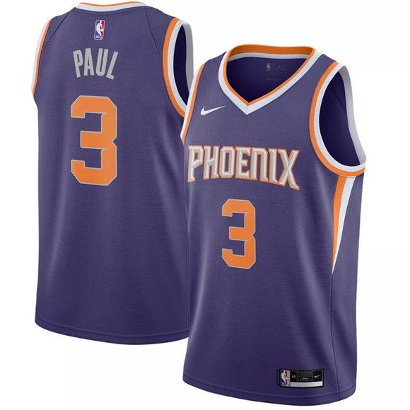 Nike Men’s Phoenix Suns Chris Paul #3 Purple Dri-FIT Icon 2020 Jersey cw3679 - Picture 3 of 10